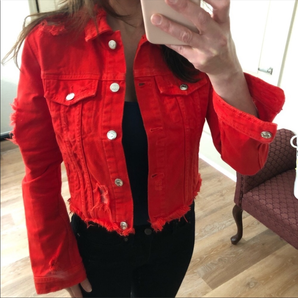 Veronica Beard Distressed Denim Jacket